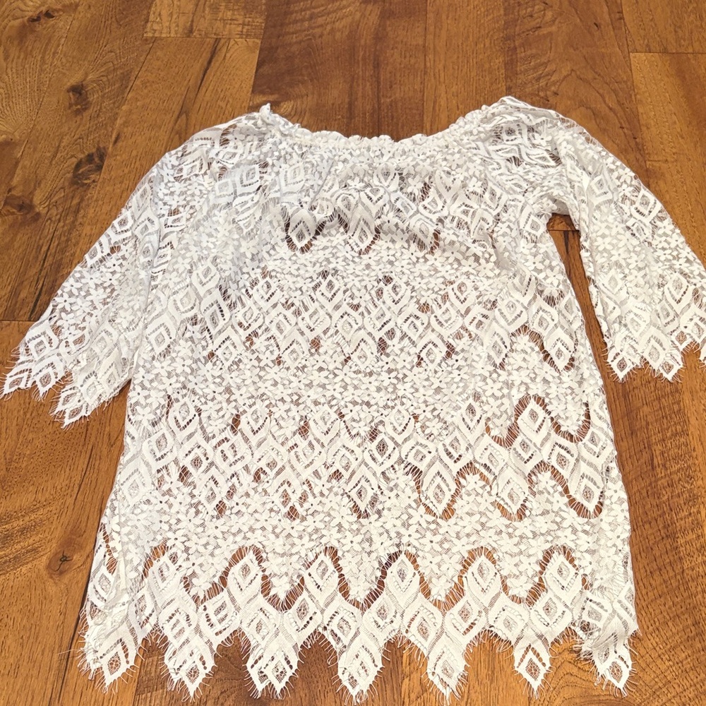 Little Peixoto Girl’s White Lace Dress Size L